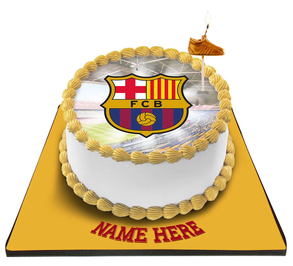 FCB Cake with Candle