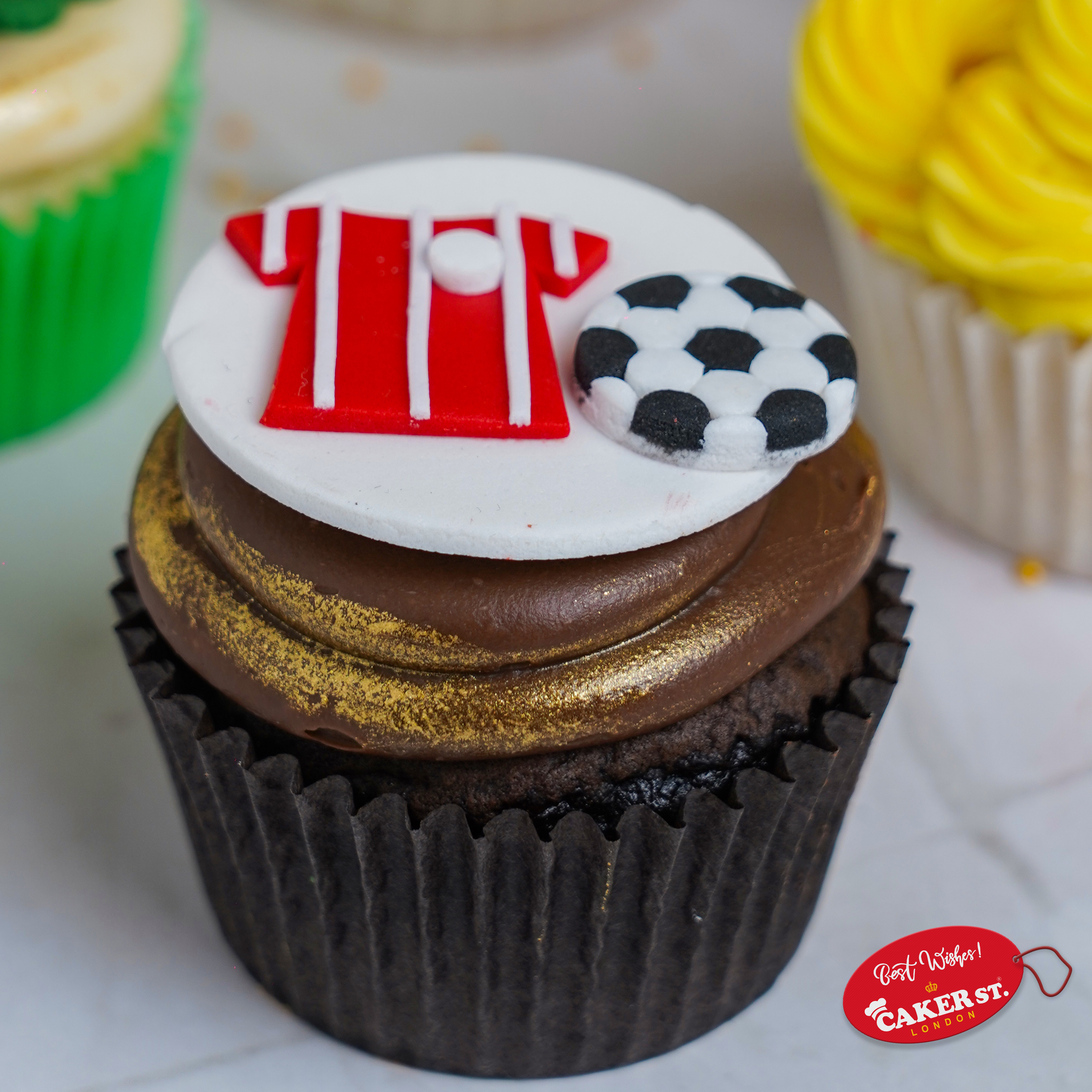 Football Field Goal Frosting Cupcakes