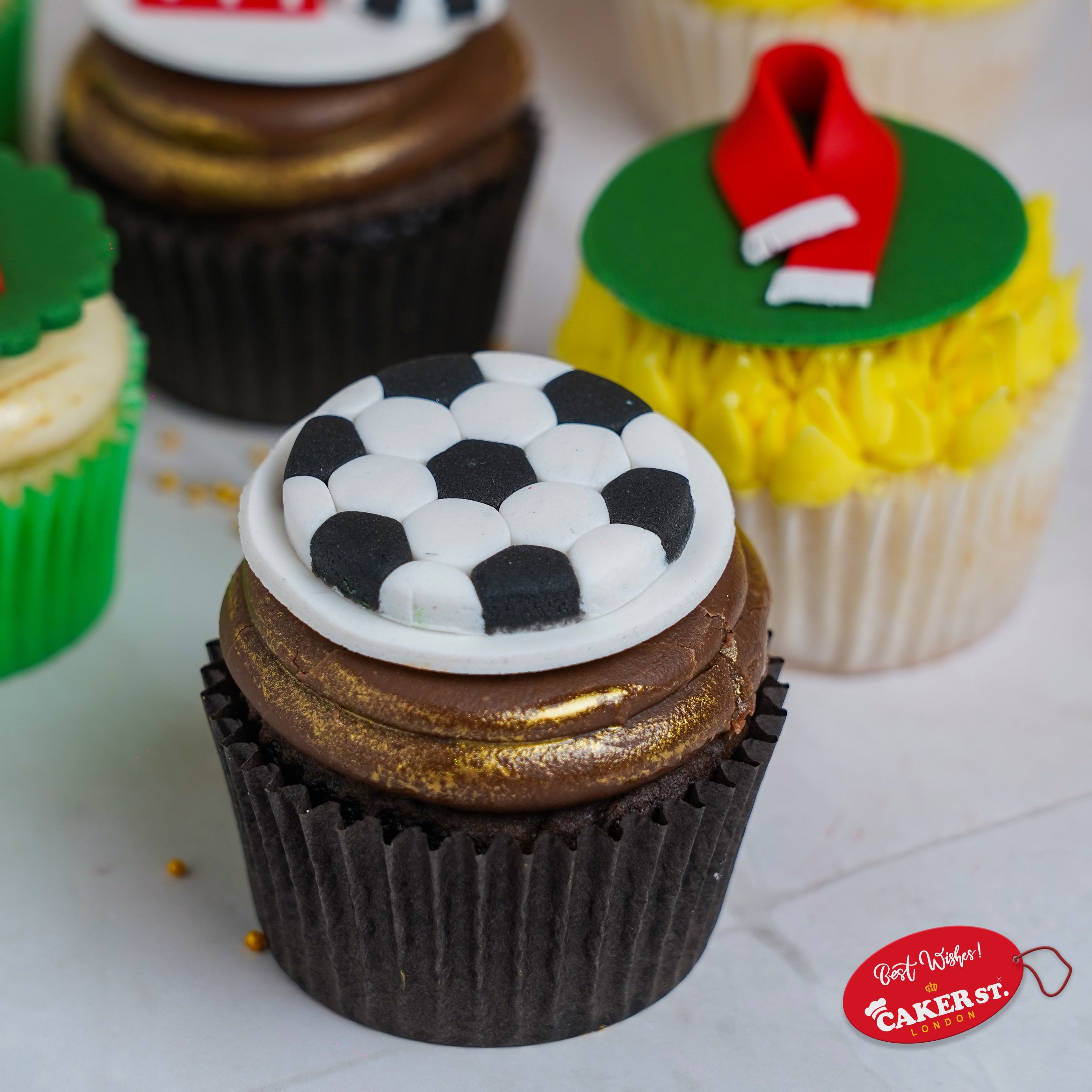 Football Field Goal Frosting Cupcakes