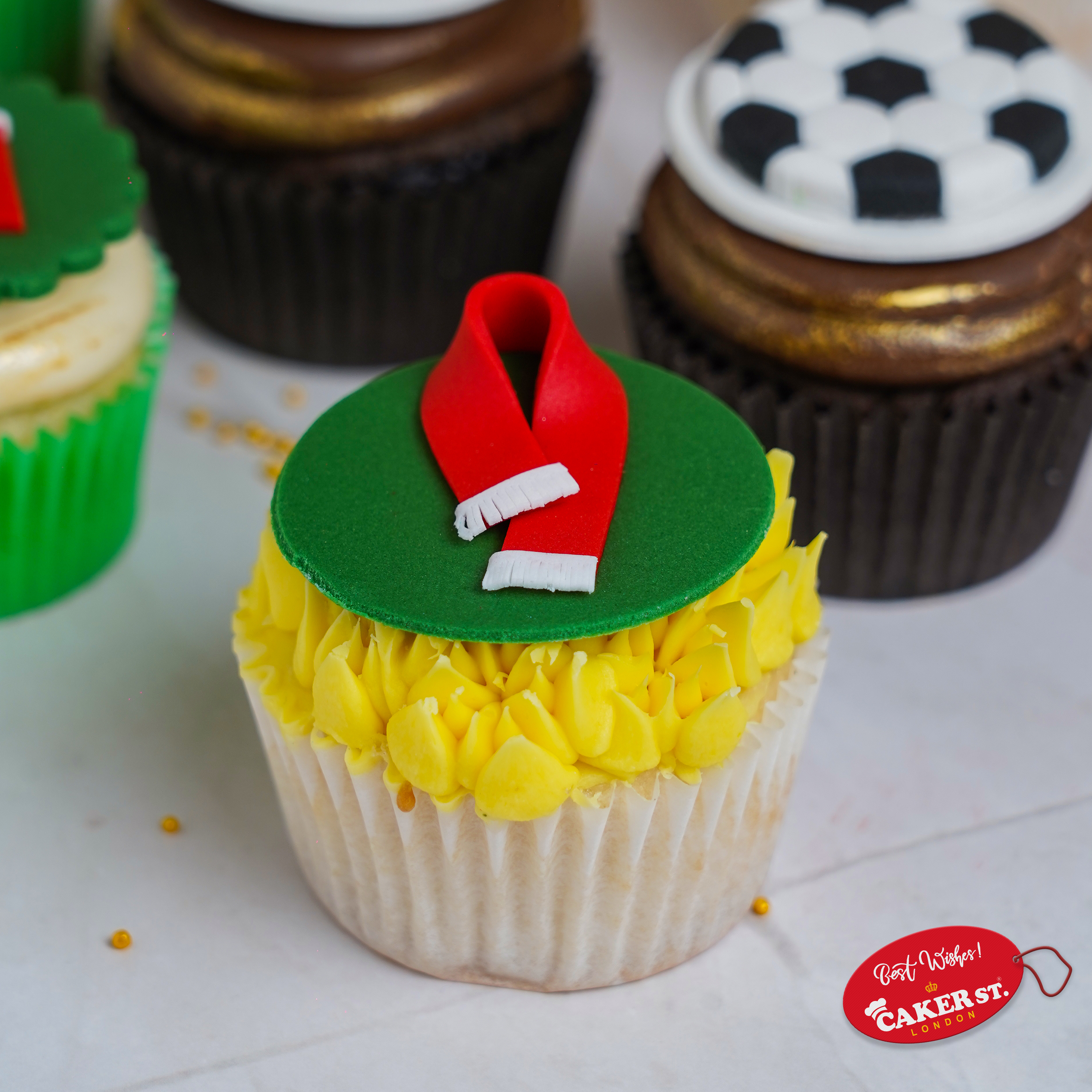 Football Field Goal Frosting Cupcakes