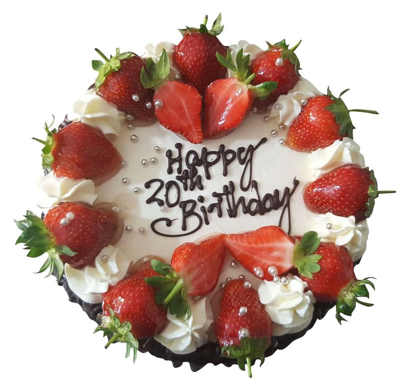 Fresh Cream Cake With Strawberries