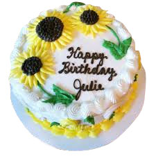 Fresh Cream Sunflower Cake