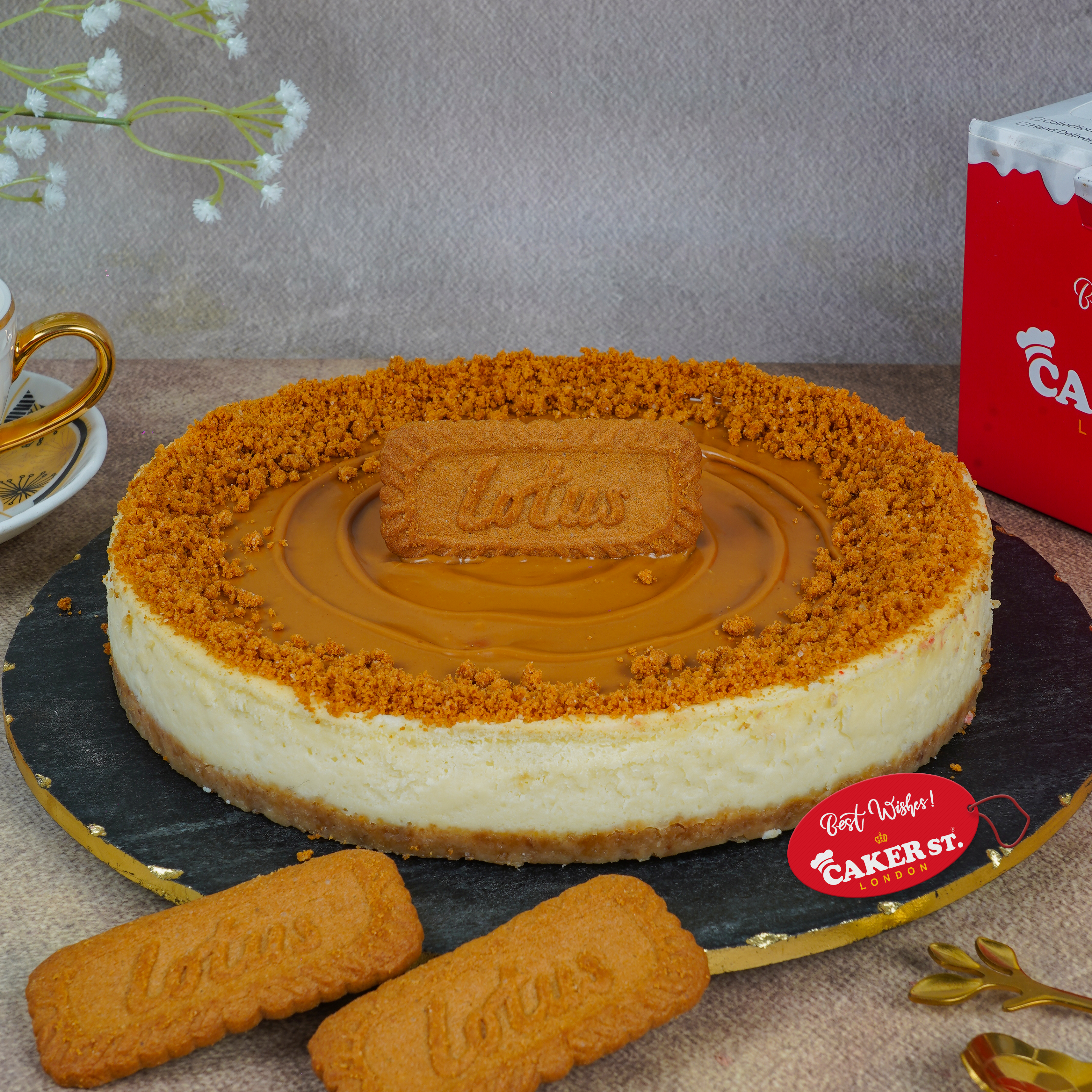 Gilded Biscoff  baked Cheesecake