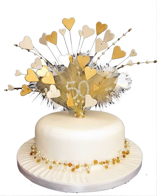 Golden Anniversary  cake