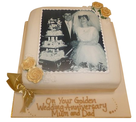 Golden Anniversary  cake