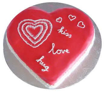 heartshape velvetcake