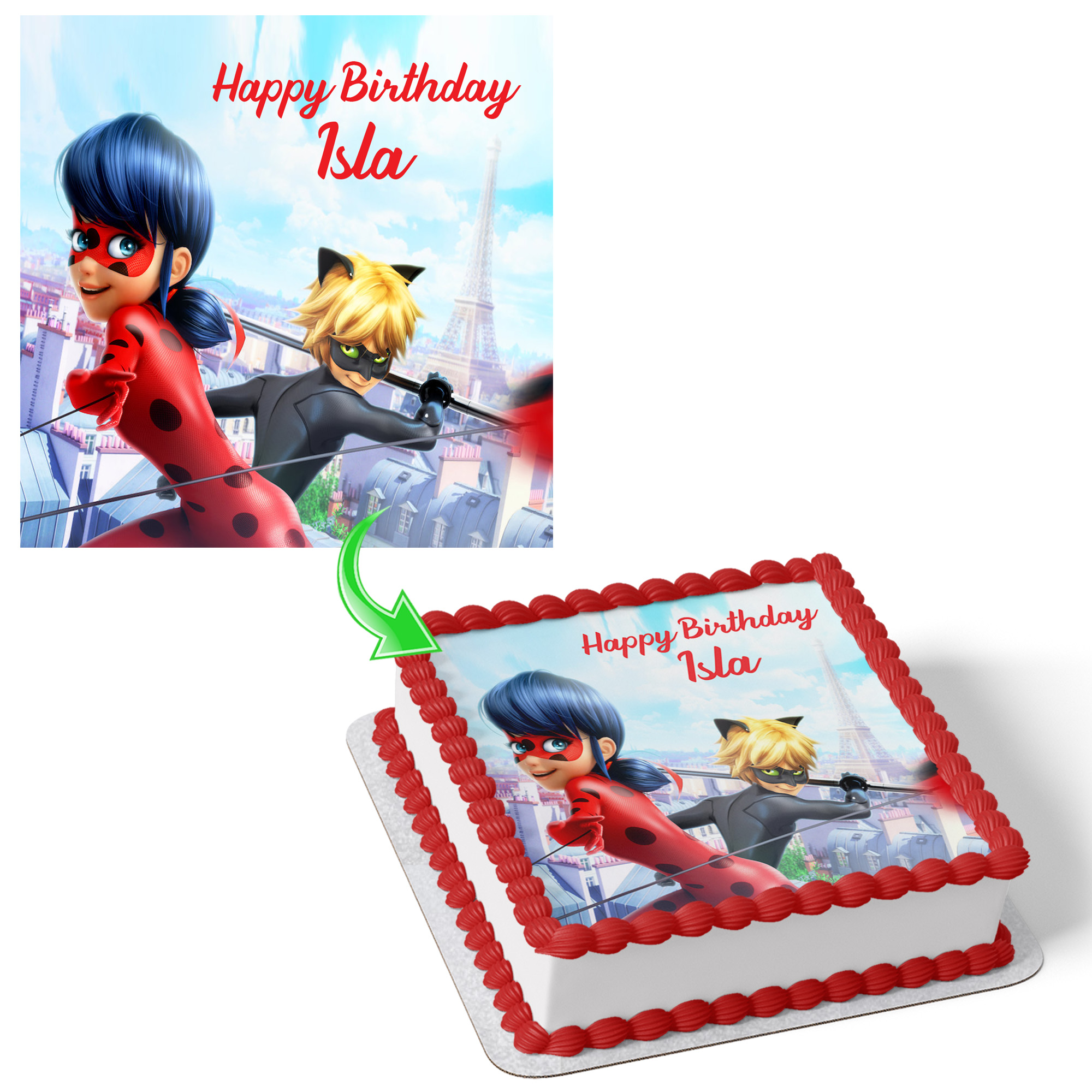 Ladybug and Cat De Noir Cake