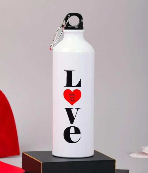 Love Heart Personalised Sipper Bottle