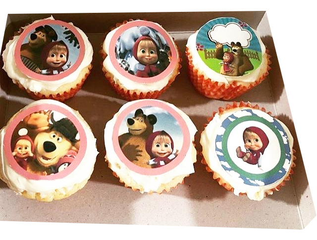 Masha and Bear Cupcakes 