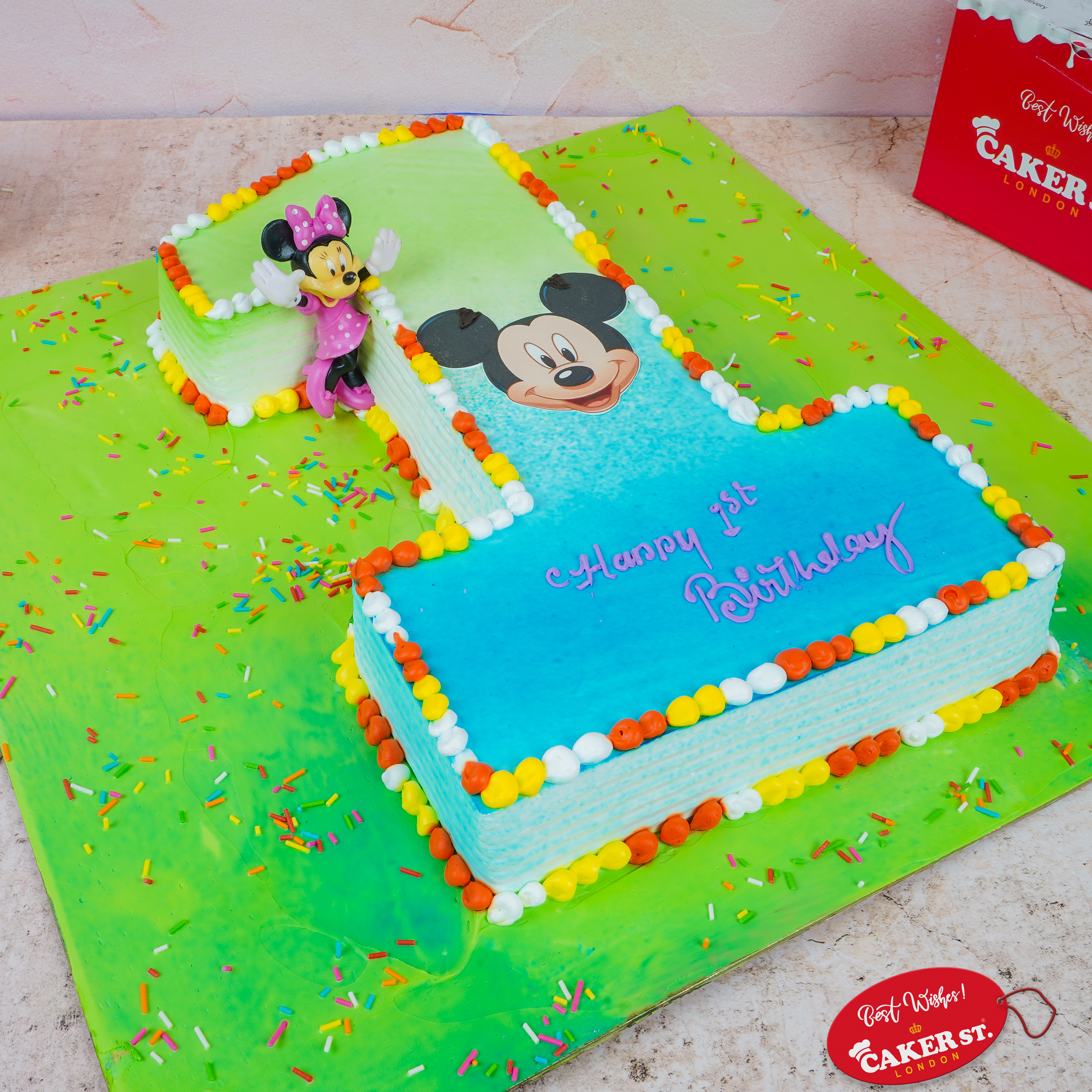 Mickey & Minnie’s Number One Celebration Cake