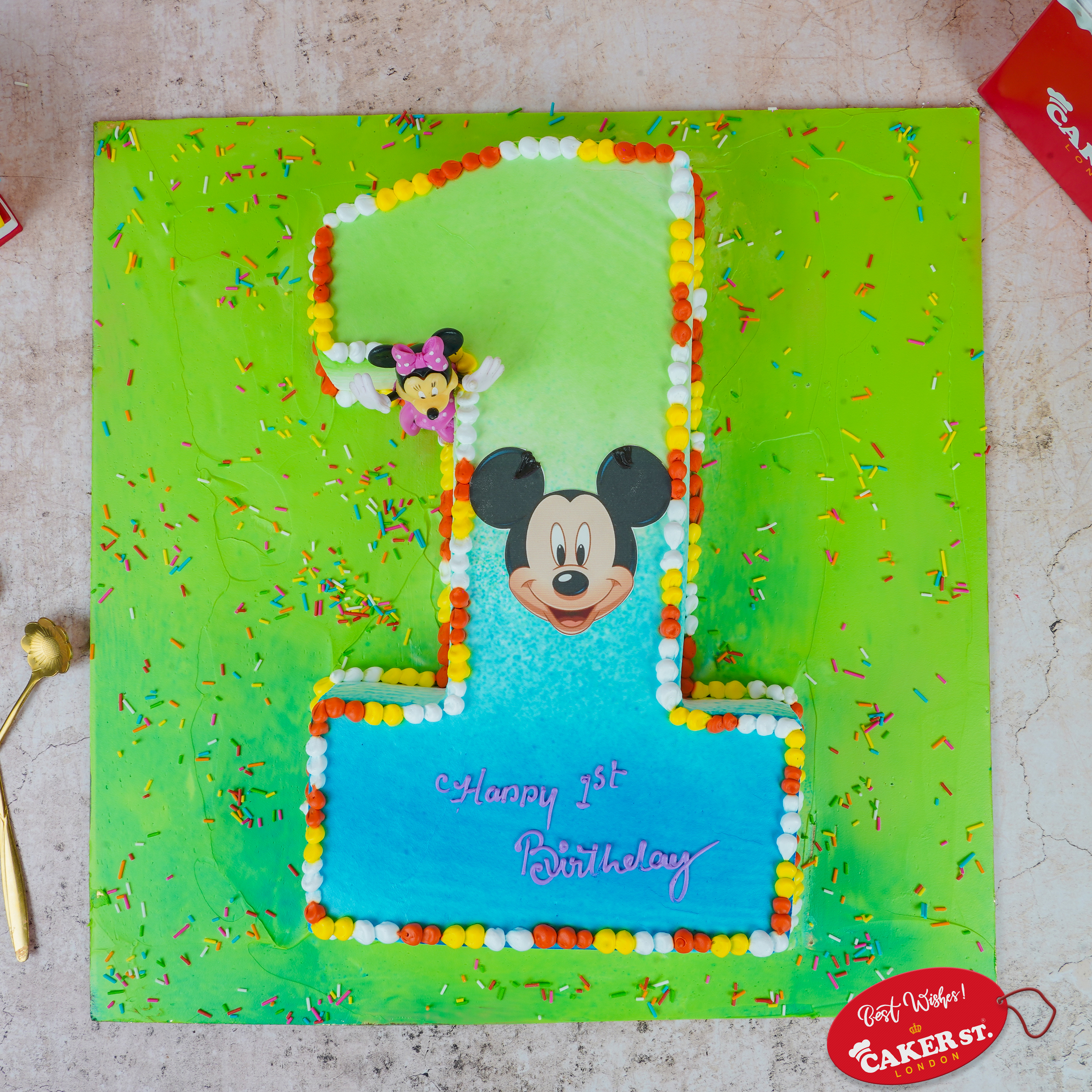 Mickey & Minnie’s Number One Celebration Cake