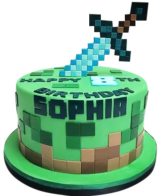 Minecraft Game Cake