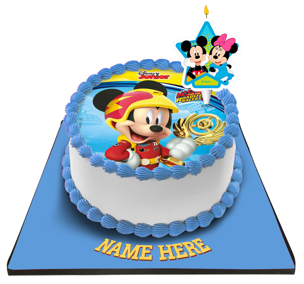 Minnie Mouse Cake with Minnie Mouse Candle