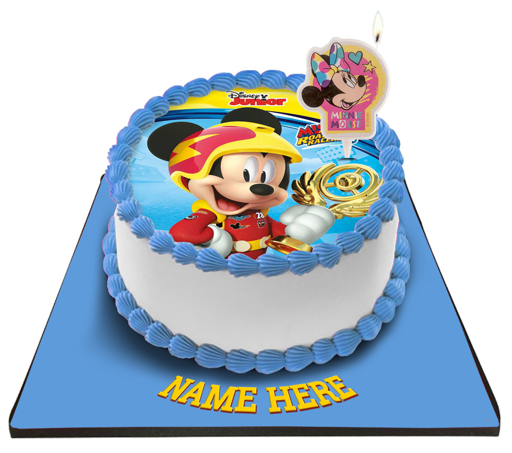 Minnie Mouse Cake with Minnie Mouse Candle