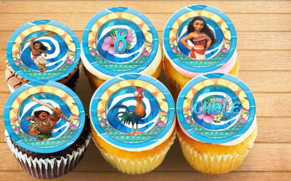 Moana Theme Cupcakes