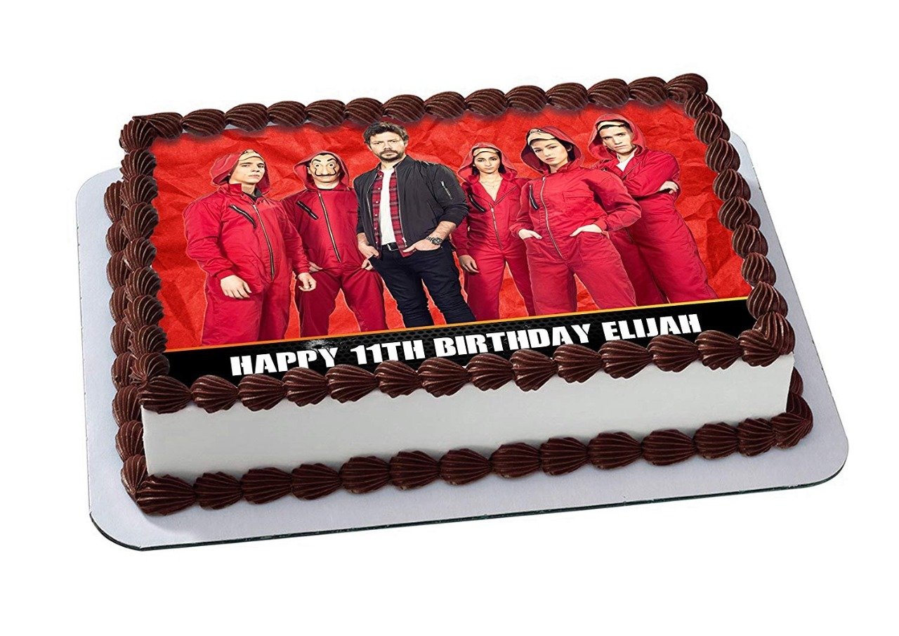 Money Heist Photo Cake