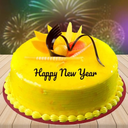 New Year Fresh Cream Cake