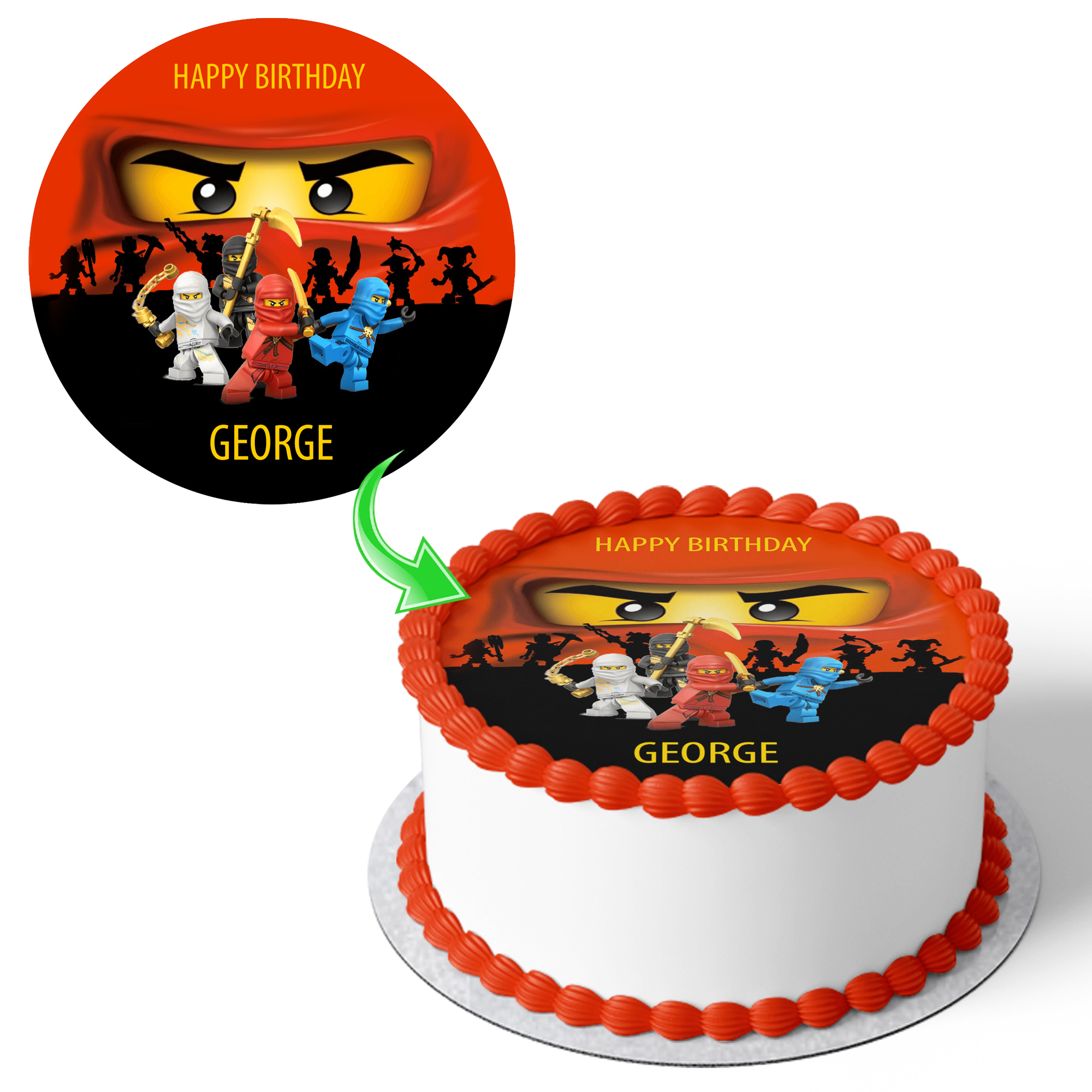 Ninjago  Photo Cake