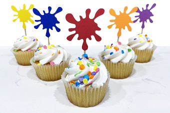 Paint Theme Cupcakes - Pack of 6