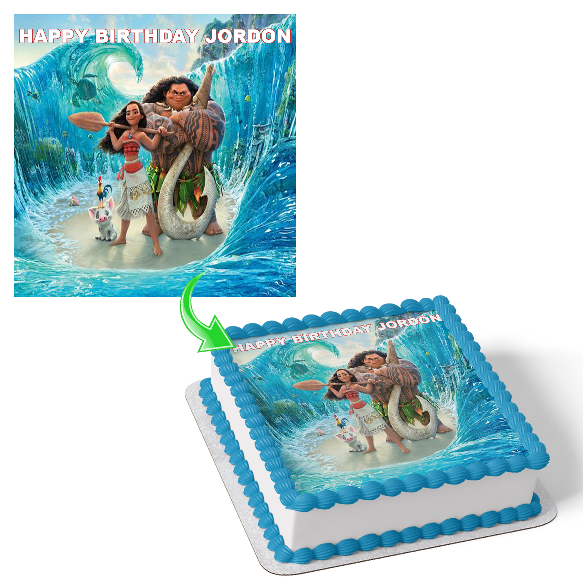 Moana Photo Cake