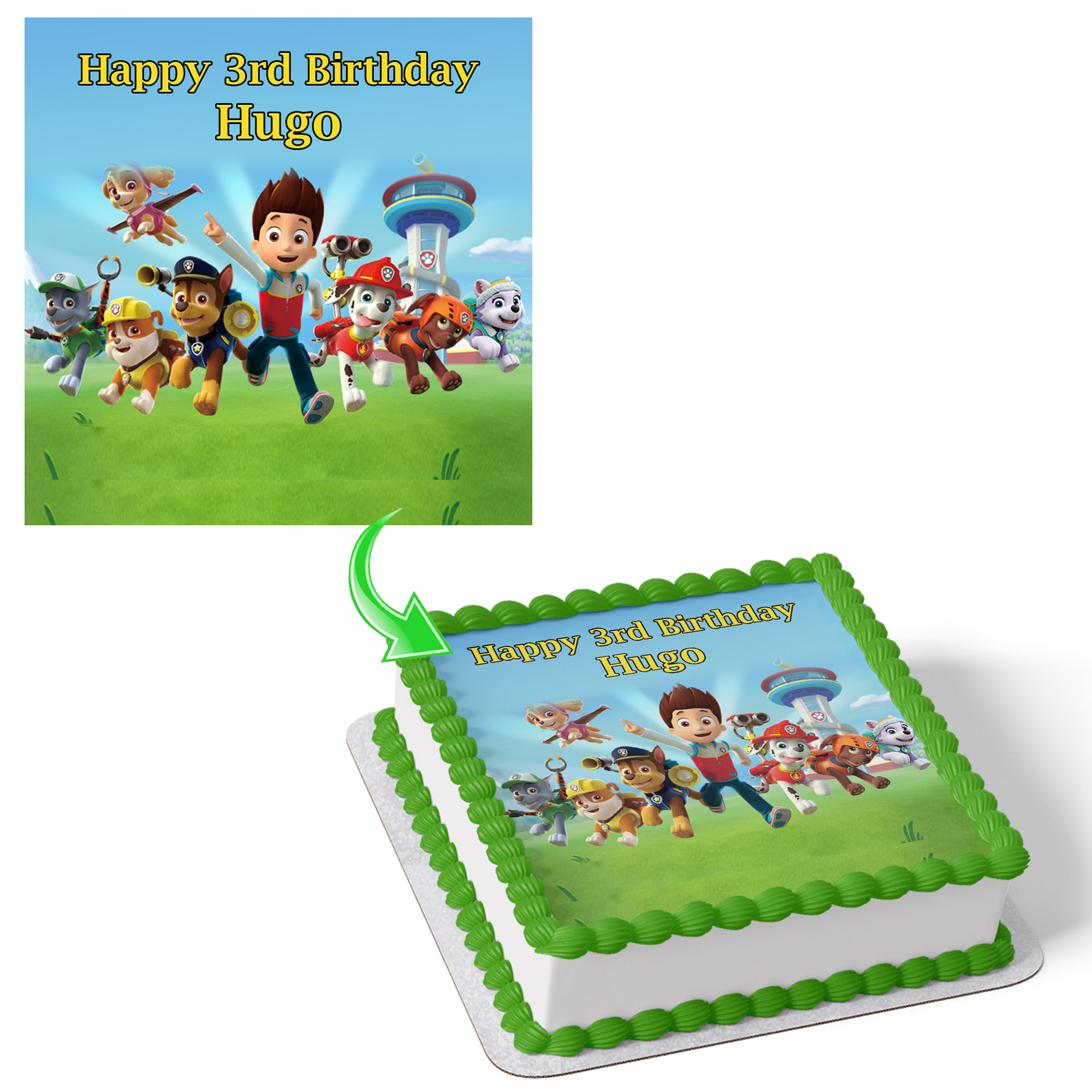 Paw Patrol Photo Cake