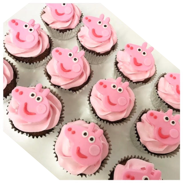 Peppa Pig Theme Cupcakes