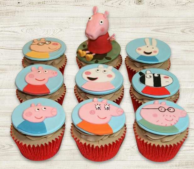 Peppa Pig Theme Cupcakes