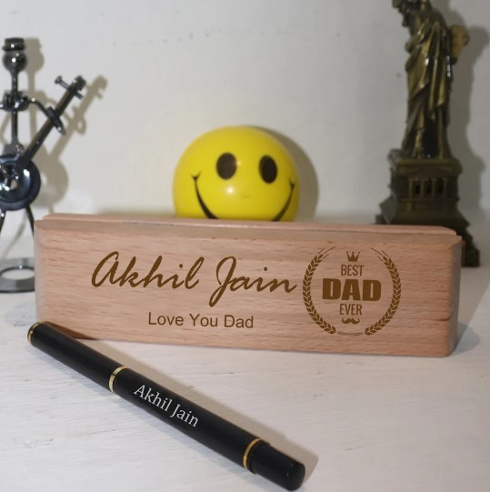 Personalised Pen With Wooden Box For Awesome Dad