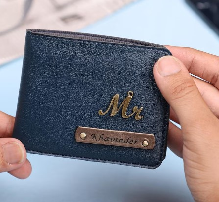 Personalized Blue Mens Wallet