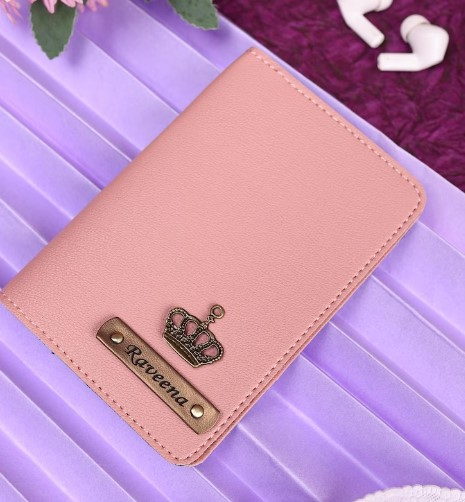 Personalized Pink Passport Cover