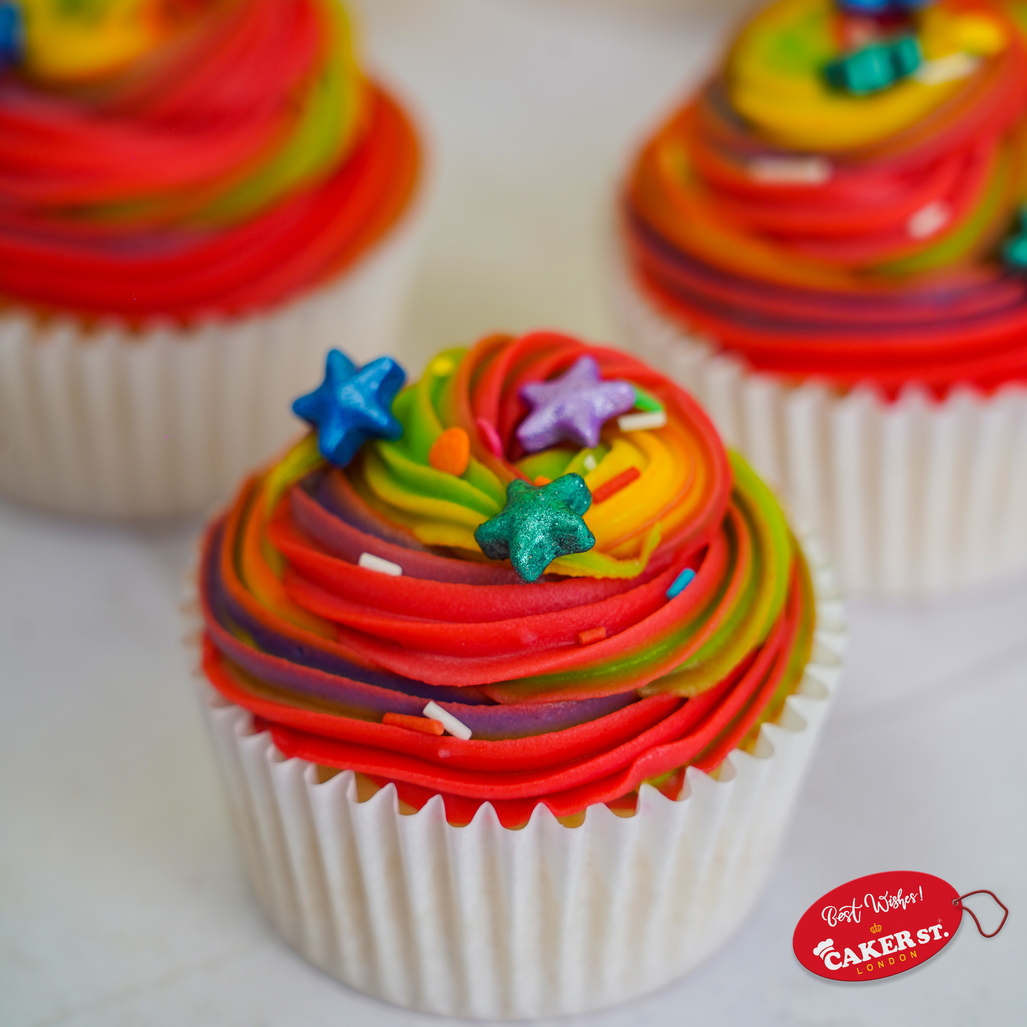 Prismatic Rainbow Delights Cupcakes