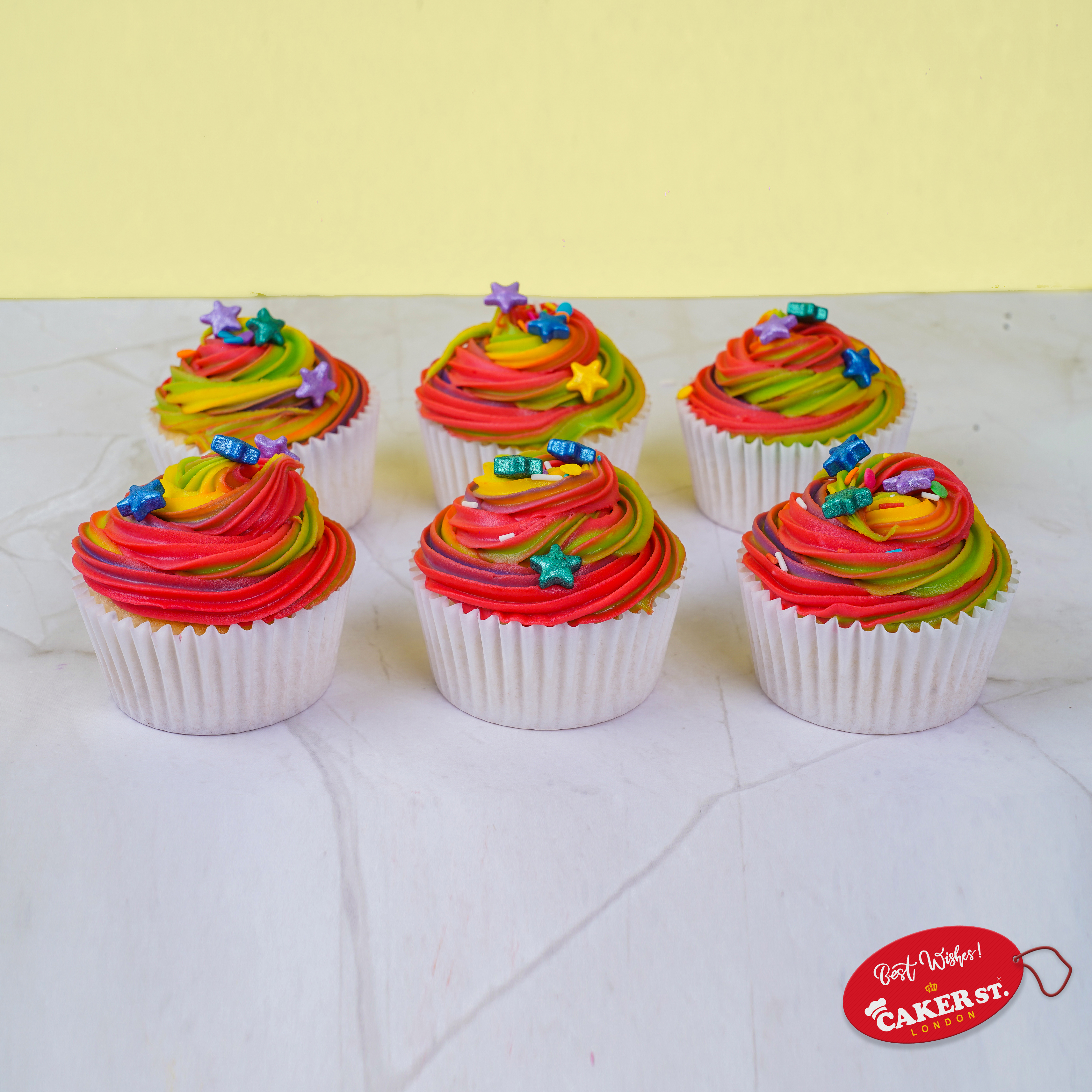 Prismatic Rainbow Delights Cupcakes