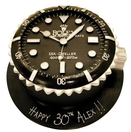 Rolex Watch Dial Shape Birthday Cake