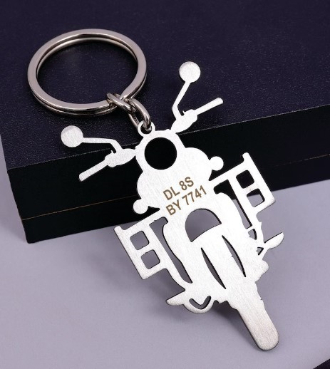 Shiny BikeMate Personalized Keychain