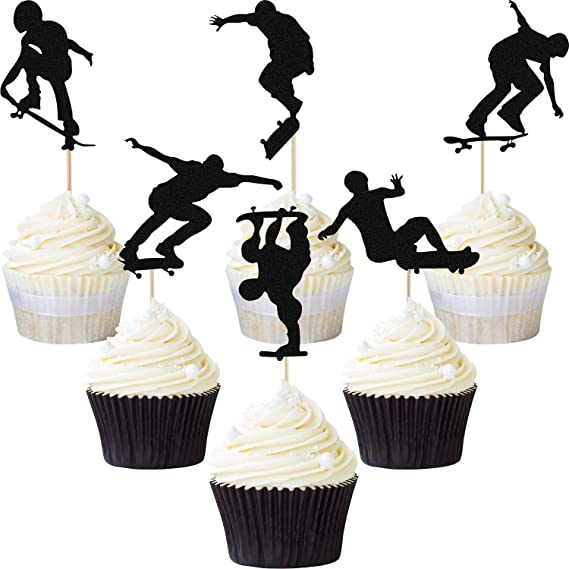 Skate Board Theme Cupcakes - Pack of 6