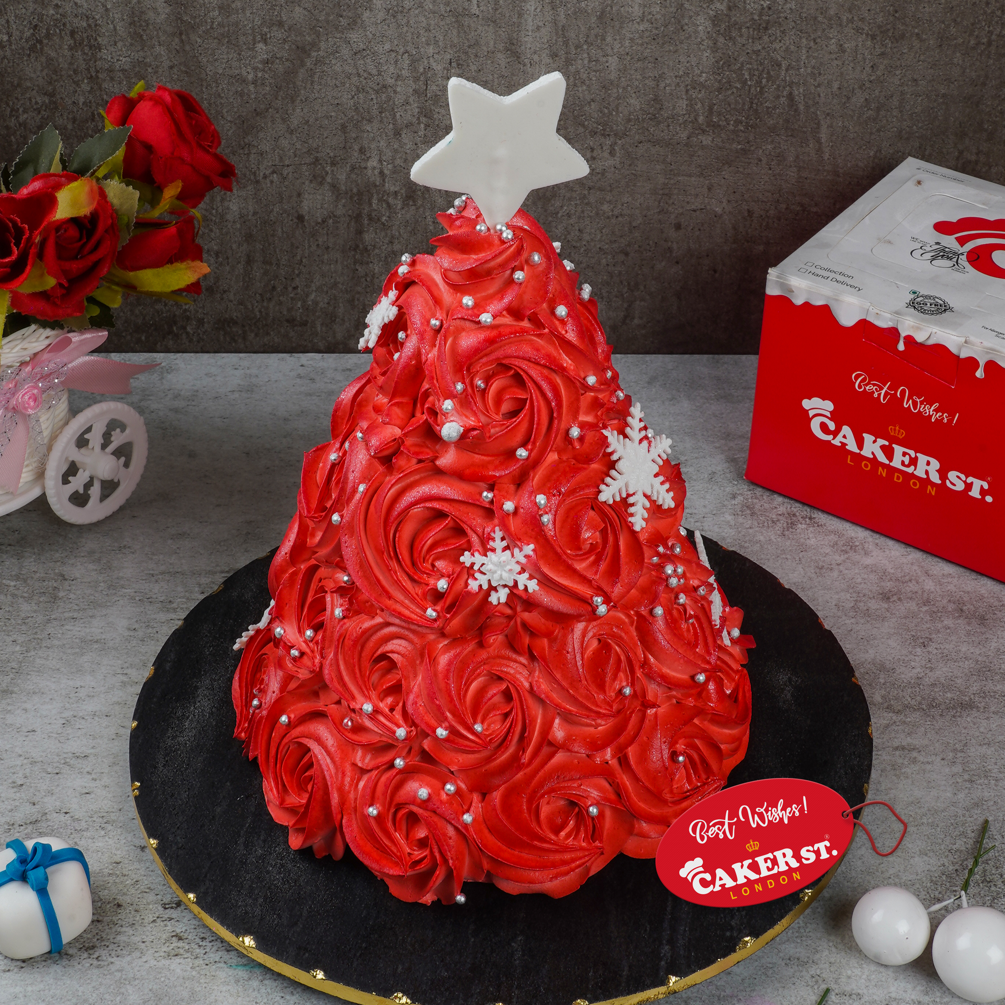 Sparkling Christmas Tree Cake