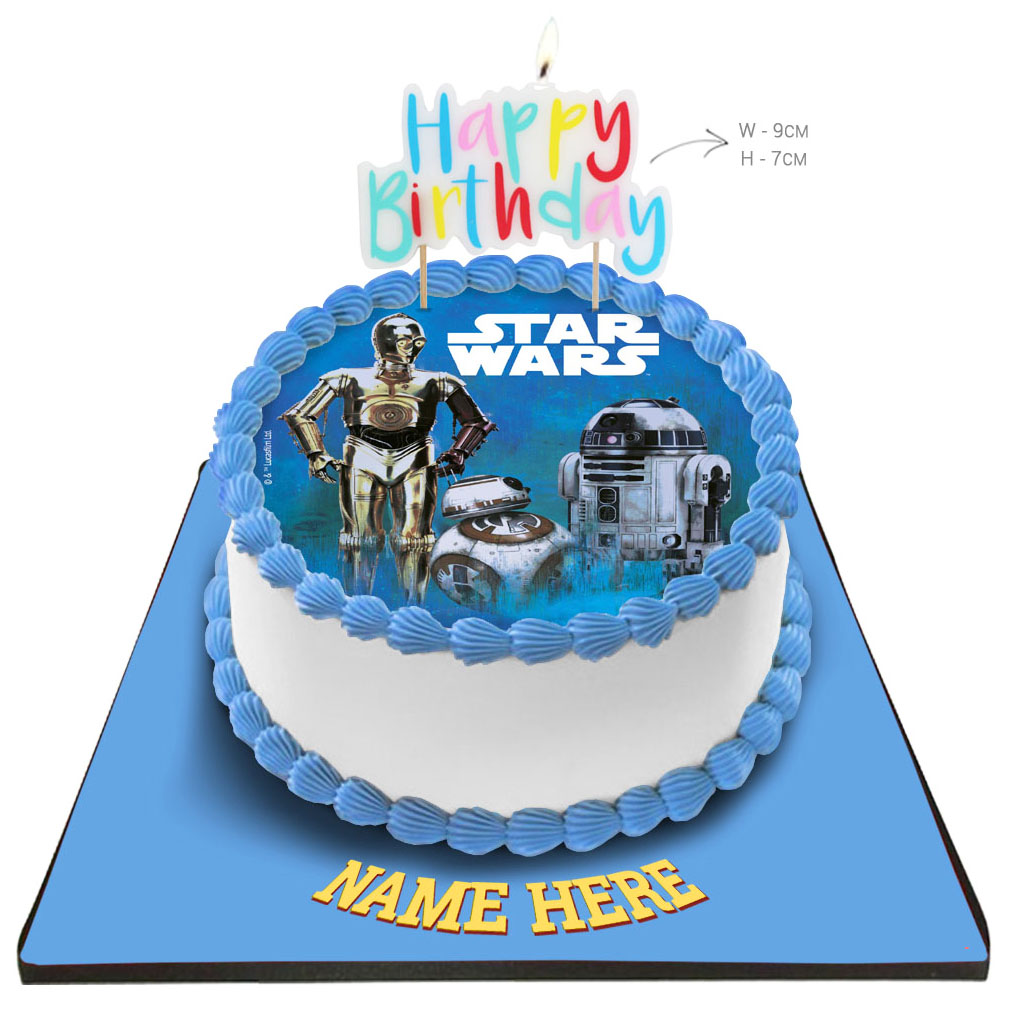 Star Wars Cake with Happy Birthday Bunting