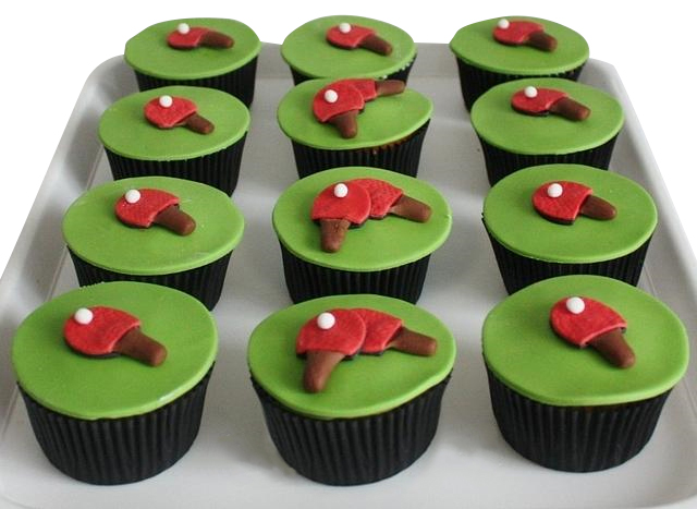 Table Tennis Theme Cupcakes