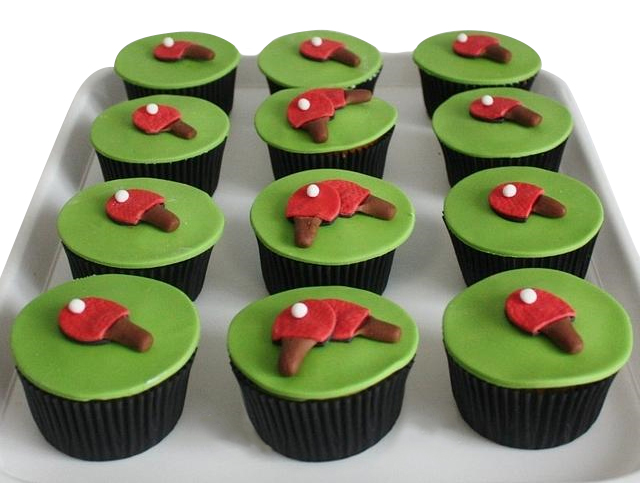 Table Tennis Theme Cupcakes