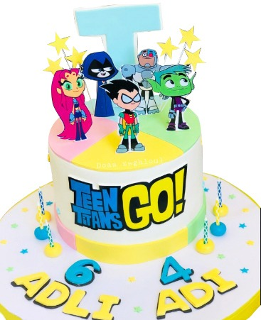 Teen titans birthday cake 