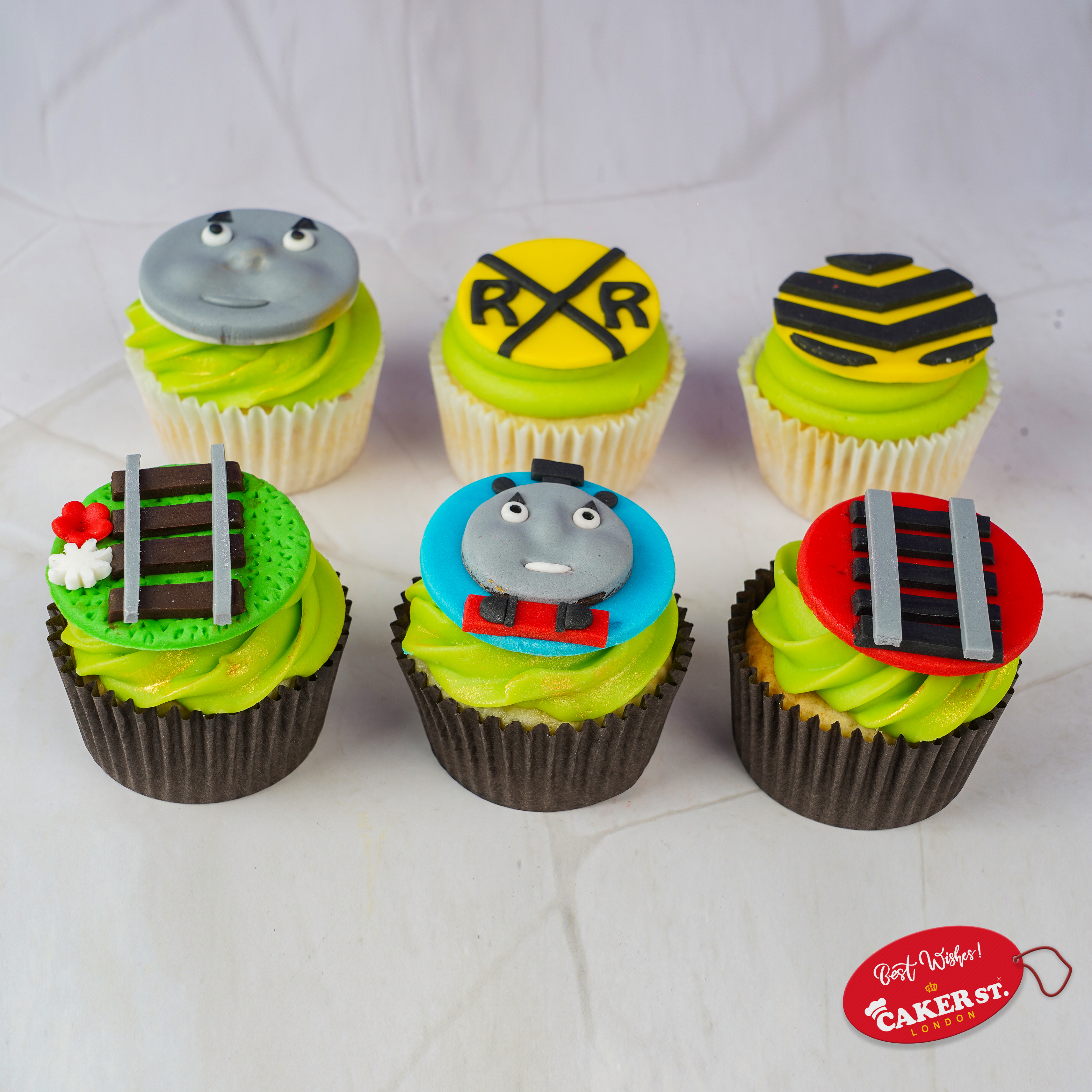 Thomas’s Whistle Whirls Cupcakes