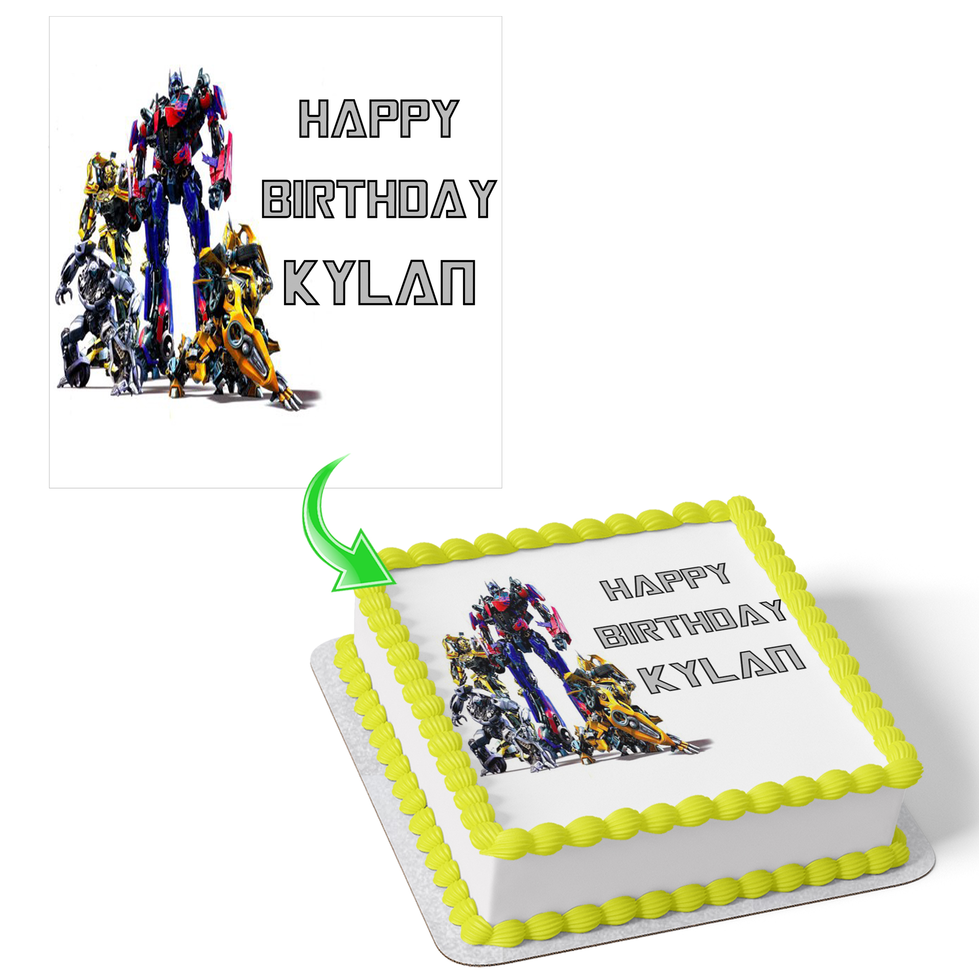 Transformers Photo cake