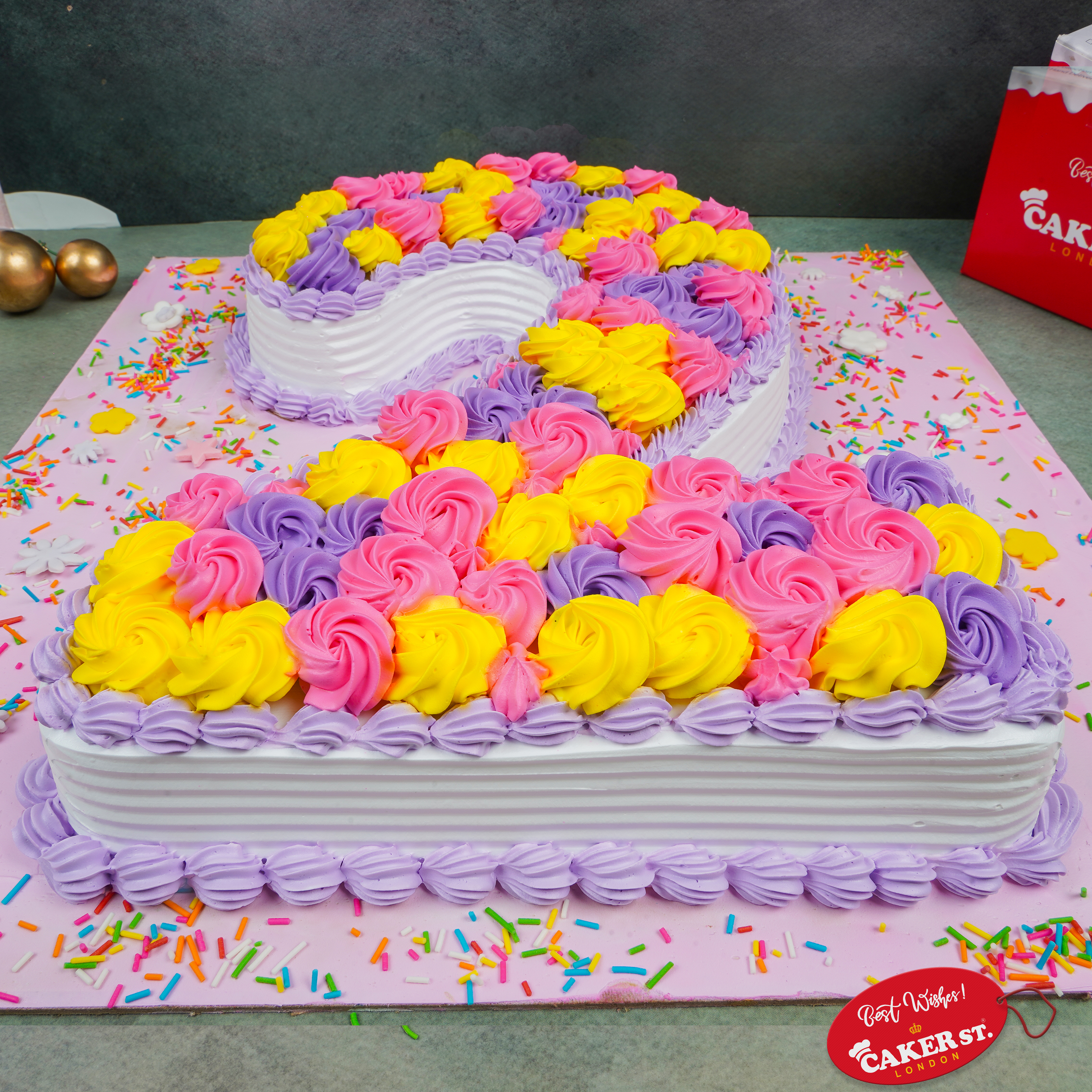 Two Roses Enchantment Cake