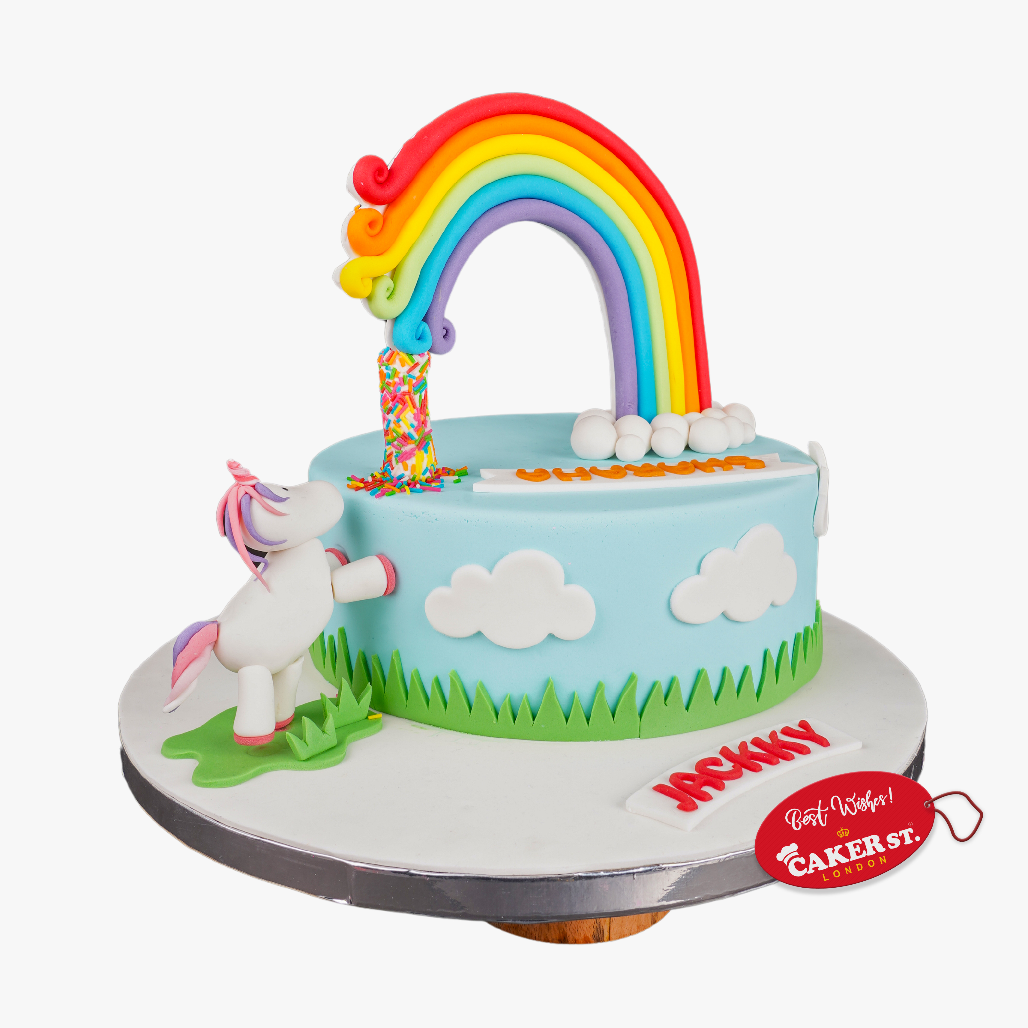 Unicorn Cake With Rainbow