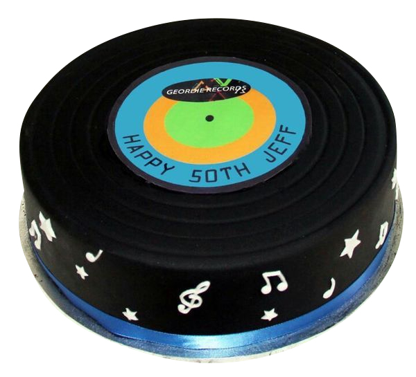 Vinyl record cake