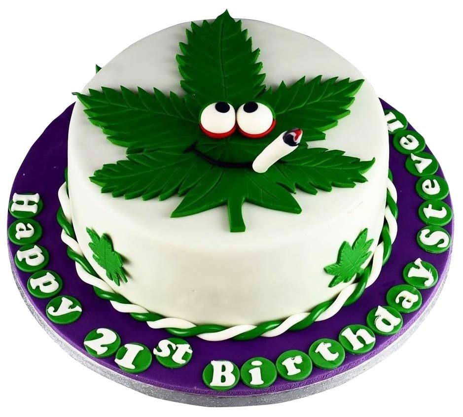 Weed birthday cake