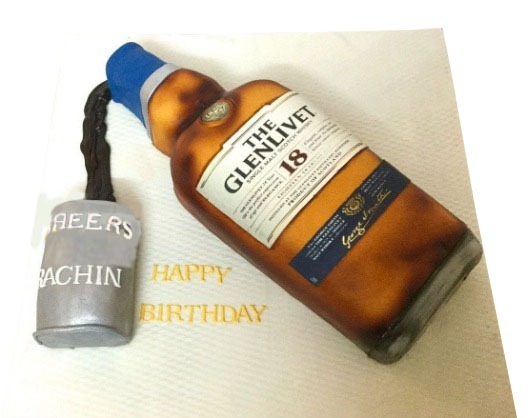 Whiskey Birthday Cake